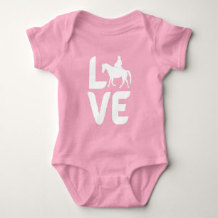 Body Para Bebê Amor com Cavalo Ocidental