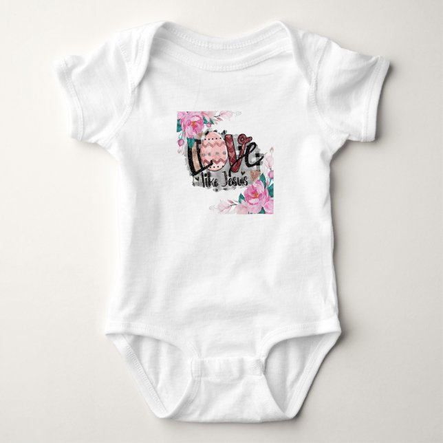 Body Para Bebê amor como jesus (Frente)