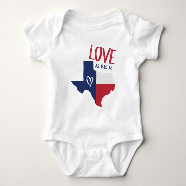 Body Para Bebê Amor Como O Texas (Frente)