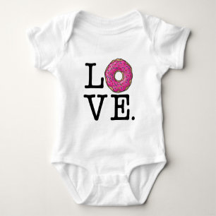 Body Para Bebê Amor da rosquinha engraçado