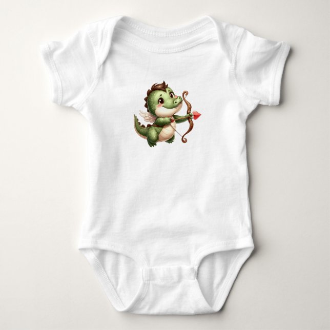Body Para Bebê Amor de crocodilo bebê (Frente)