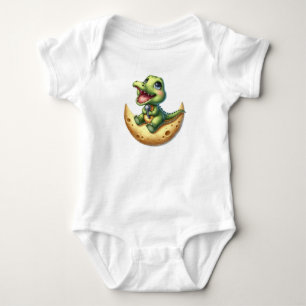 Body Para Bebê Amor de crocodilo romântico