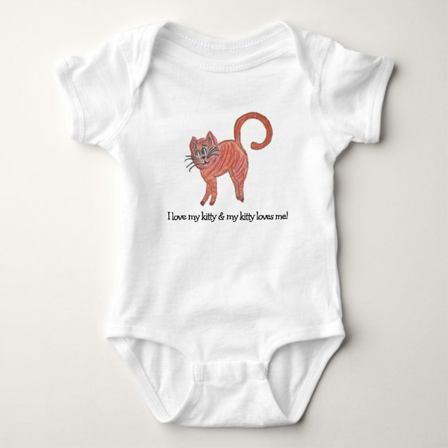 Body Para Bebê Amor de Gatinho Nova Chamada de Bebê Criança Crian (Frente)