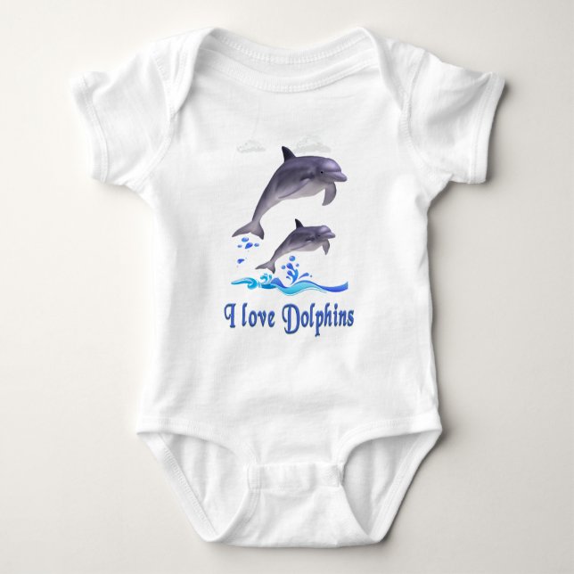 Body Para Bebê Amor de Golfinho (Frente)