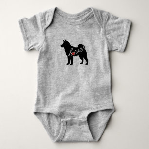 Body Para Bebê Amor de Shiba Inu