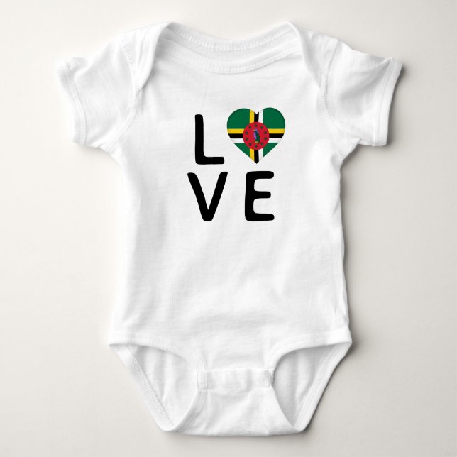 Body Para Bebê Amor - Domínica Flag (Frente)