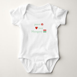 Body Para Bebê Amor e Hungria da paz
