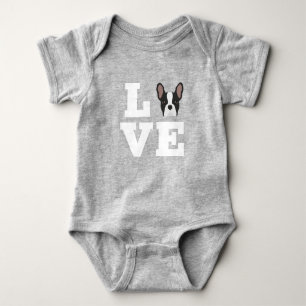 Body Para Bebê Amor francês  Bulldog Francês