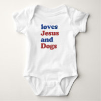 Amor Jesus e Cachorros Bonito Presente para Bebê