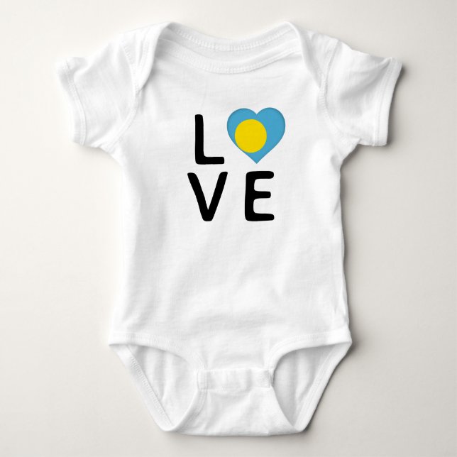 Body Para Bebê Amor - Palau Flag (Frente)