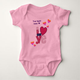 Body Para Bebê AMOR Personalizado - NAMORADOS DE BEBÊ PEQUENO