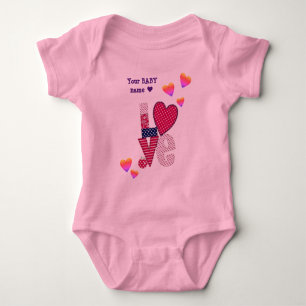 Body Para Bebê AMOR Personalizado - NAMORADOS DE BEBÊ PEQUENO