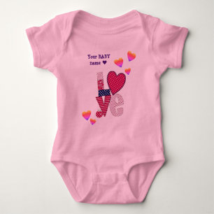Body Para Bebê AMOR Personalizado - PEQUENO NAMORADOS DE BEBÊ
