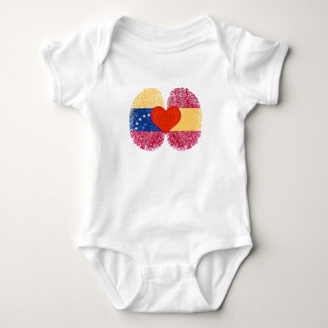Body Para Bebê Amor Venezuela y España (Frente)