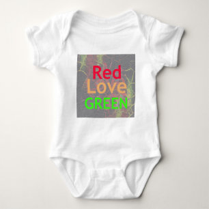 BODY PARA BEBÊ AMOR VERDE OURO VERMELHO