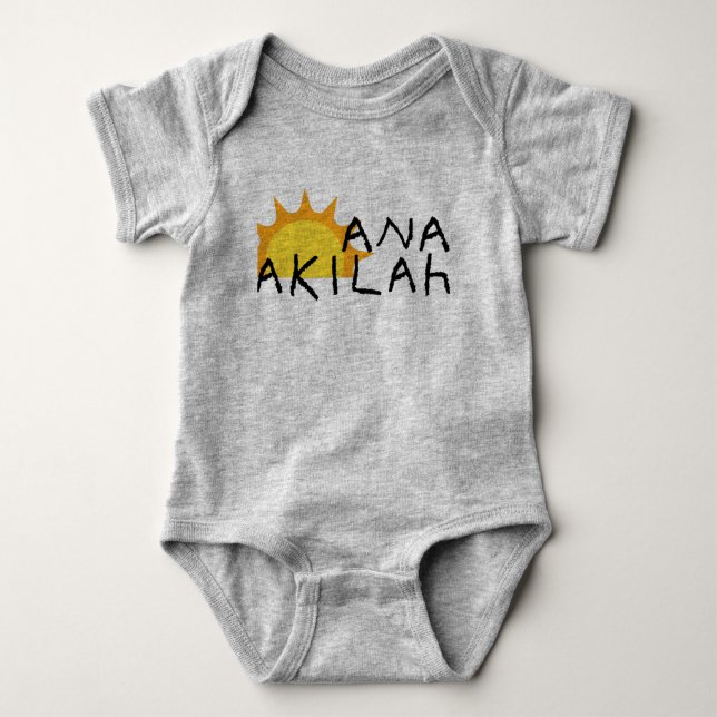 BODY PARA BEBÊ ANA AKILAH. (Frente)