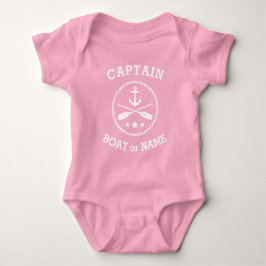 Body Para Bebê Ancoragem Náutica do Capitão ou do Nome do Barco
