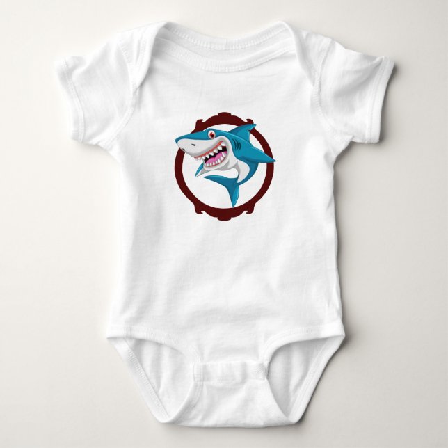 Body Para Bebê Anel de Tubarão (Frente)