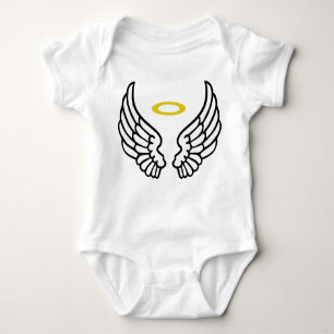 Body Para Bebê Angel Wings e Halo