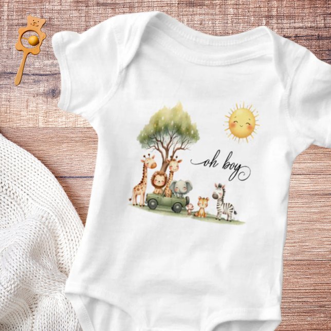 Body Para Bebê Animais de Safari Oh Menino (Criador carregado)