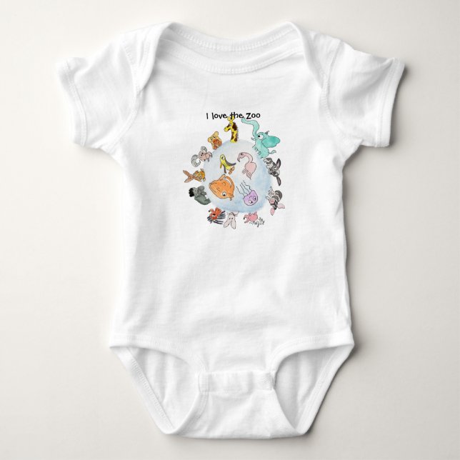 Body Para Bebê Animais do Mundo (Frente)