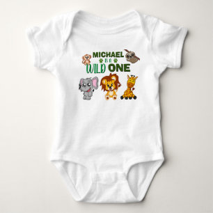 Body Para Bebê Animais Selvagens Selvagens Safari Cute Primeiro A