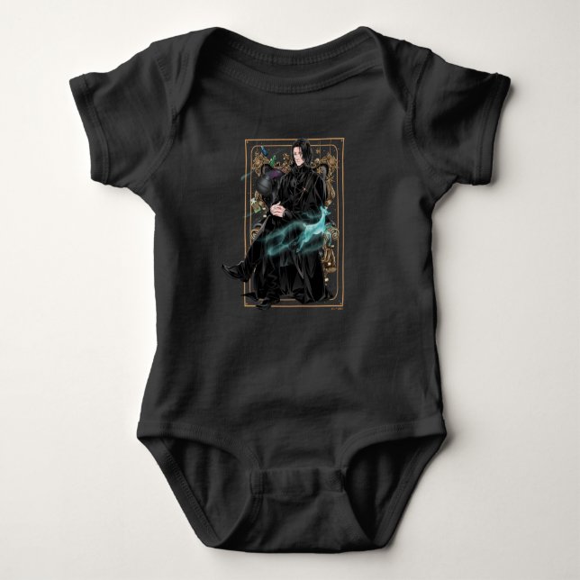 Body Para Bebê Anime Professor Severus Snape Sentado (Frente)