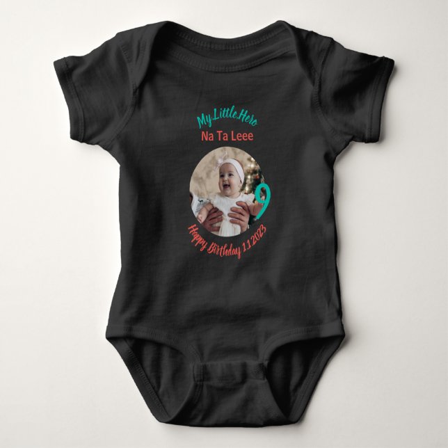 Body Para Bebê Aniversário de Bebê Personalizado com Personalizad (Frente)
