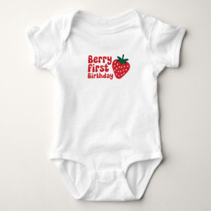 Body Para Bebê Aniversário de Berry de Um Ano – Tema de Berry 1 A
