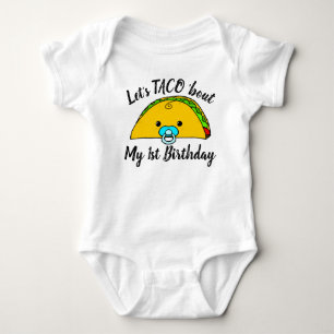 Body Para Bebê Aniversário de Um Ano do Bebê Divertido e Fofo com
