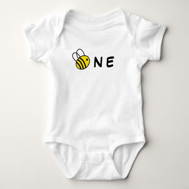 Body Para Bebê Aniversário do Bumble Bee 1º  (Frente)