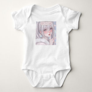 Body Para Bebê Anjo Beijado pela Neve Fada de Inverno Suave Estét