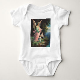 Body Para Bebê Anjo de guardião protegendo crianças perto de uma 