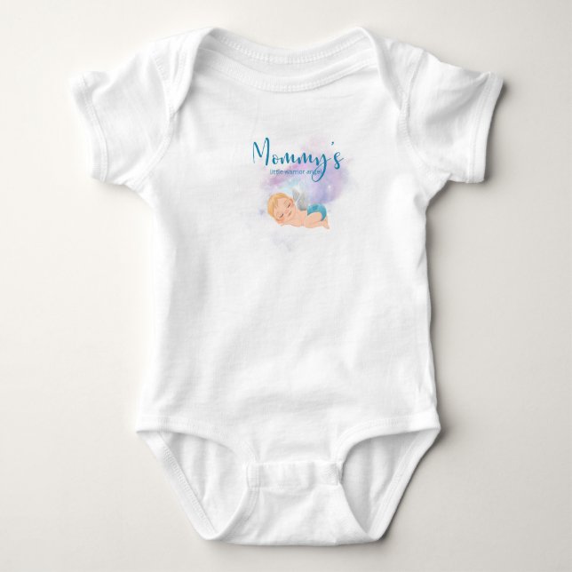 Body para bebê anjo guerreirinho da mamãe  (Frente)
