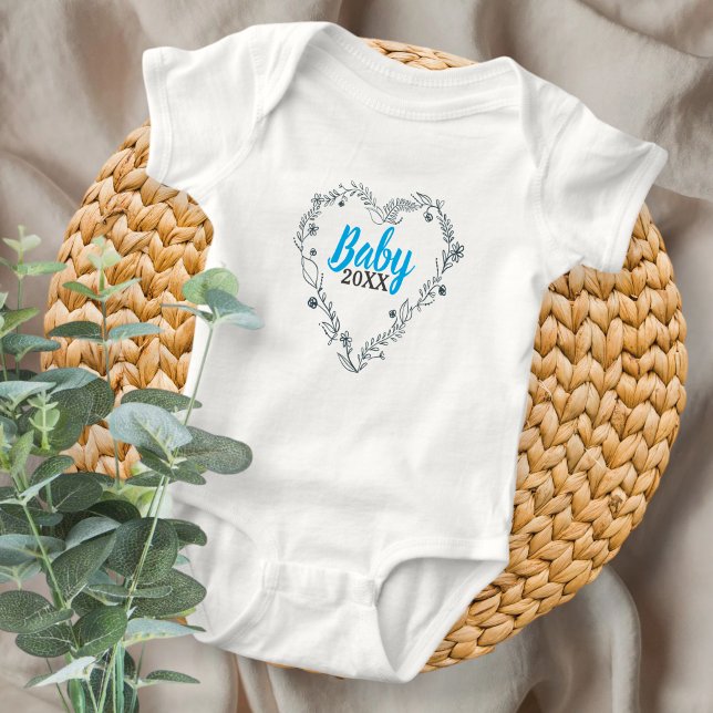 Body Para Bebê Announcing the pregnancy. Baby onesie.  (Criador carregado)