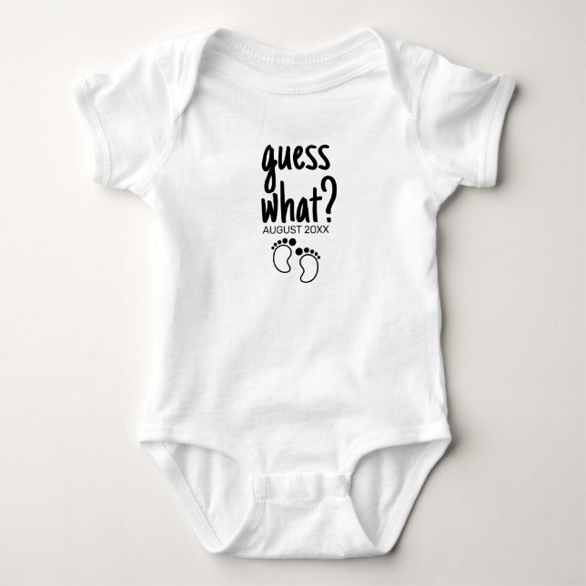 Body Para Bebê Ano de Gravidez, adivinha? Geminação (Frente)