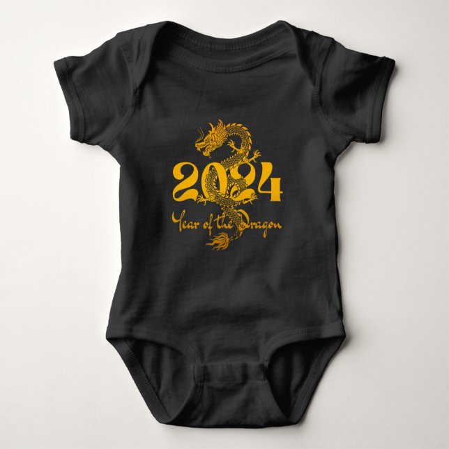 Body Para Bebê Ano Novo Chinês do Dragão de 2024 (Frente)