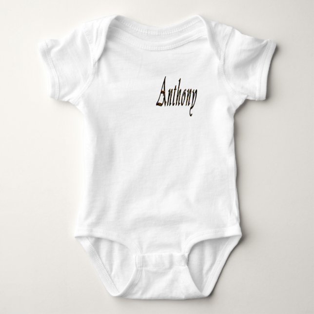 Body Para Bebê Anthony É O Nome, (Frente)