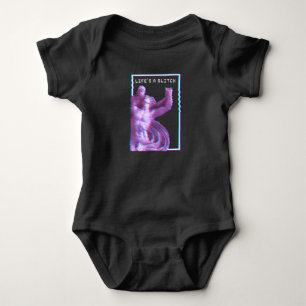 Body Para Bebê Antiga Estátua grega estética Vaporwave reluzent