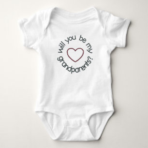 Body Para Bebê Anúncio da gravidez para o Bodysuit das avós