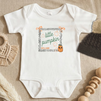 Body Para Bebê Anúncio de Bebê Abóbora Citação de Halloween Fofa
