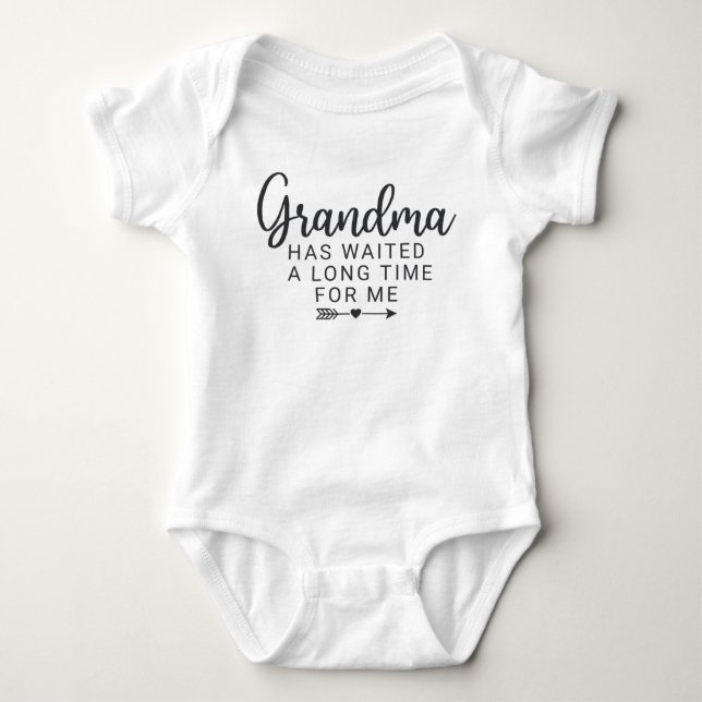 Body Para Bebê Anúncio de Bebê da Vovó (Frente)