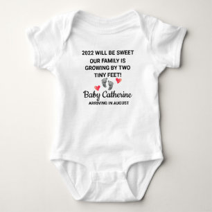 Body Para Bebê Anúncio de bebê de ano novo