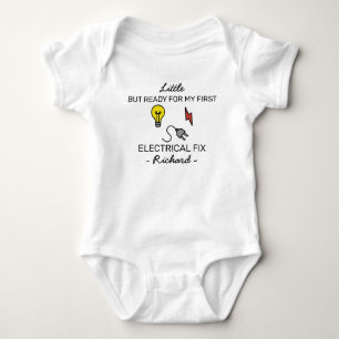 Body Para Bebê Anúncio de Bebê Eletricista Primeira Reparação Elé