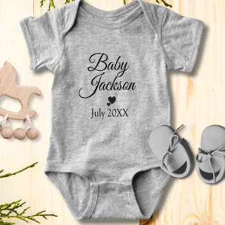 Body Para Bebê Anúncio de bebê personalizado