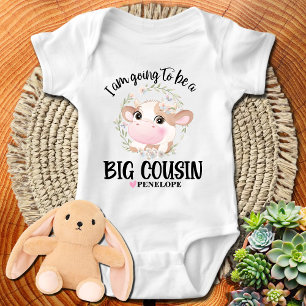 Body Para Bebê Anúncio de Bebê Vou ser um Primo Mais Velho