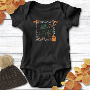 Body Para Bebê Anúncio de Gravidez de Abóbora de Halloween Fofo