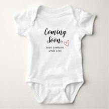 Anúncio de Novo Bebê Chegando Em Breve - Bodysuit