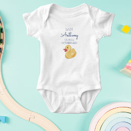 Body Para Bebê Anúncio de Sobrenome Personalizado Pato de Bebê