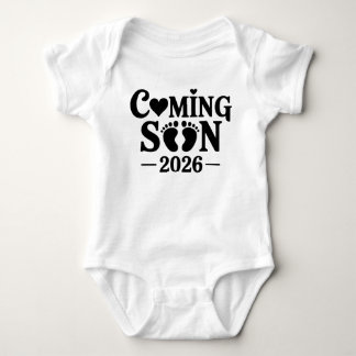 Body Para Bebê Anúncio Minimalista de Gravidez 'Logo Chega'